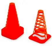 QuickPlay Professional Standard Training Cone Slotted Hat HI-VIS Orange - 6 Pack