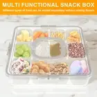 Divided Serving Tray with Lid and Handle Clear Snack Box Container QAqrw