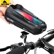 WILDMAN Waterproof MTB Road Bike Handlebar Bag 6.7" Front Bicycle Phone Case Bag
