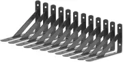 Heavy Duty Shelf Brackets 12 Packs Eau L Corner Brace Black 4 X 6 Inch 90 Degree