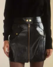 NWT CYNTHIA ROWLEY HARPER VEGAN LEATHER SKIRT
