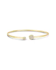 14K Italian Gold 0.26 ct. tw. Diamond Bangle Bracelet