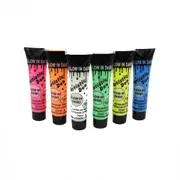 6 x 15ml Glow In The Dark Screen Printing Inks