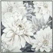 Angela Flower Framed Canvas Painting Wall Art Picture Print Abstract 80x80cm