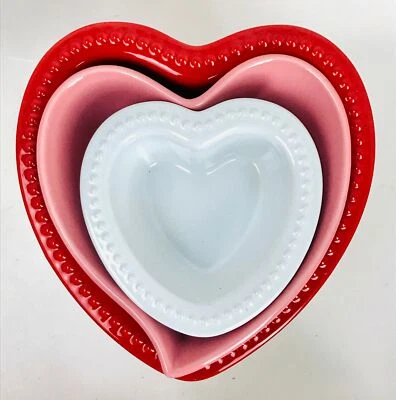 Chantal Heart Shaped Nesting Bake/Ramekin Dishes Free Shipping