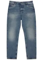 Balmain Logo-embroidered Slim-leg Jeans - Blue - 30 (W30 / S) 30 (W30 / S)
