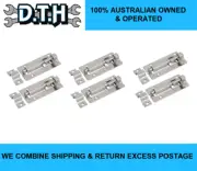 6 PIECE 1.5'' (35MM) STAINLESS STEEL SLIDE BOLTS WITH SCREWS