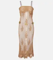[Jacques Wei] Jacques Wei Sheer slip dress AU 12 beige