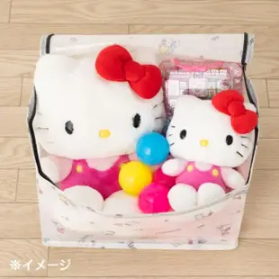 【小禮堂】Hello Kitty 透明儲物收納箱 37x26x26cm - 2023新生活(平輸品)
