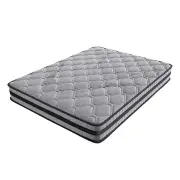 Double Spring Mattress Grey Medium Firm