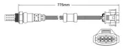 Post-Cat Left oxygen sensor for Porsche Cayman 987C M97.20 6-Cyl 2.7 9/06 on