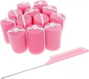 Baluue Hairdressing Curlers Portable Hair Rollers Sponge Styling Comb for Long Hair Home Salon Use