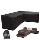 Patio Sofa Cover Sectional Waterproof L Shape Corner Sofa Cover Outdoor Dust-...