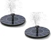 2pcs Solar Fountain Water Pump for Bird Bath, New Upgraded Mini Solar Powered Fountain Pump 1.4W Free Standing Solar Panel Kit Water Fountain for Garden, Pond, Pool, and Outdoor
