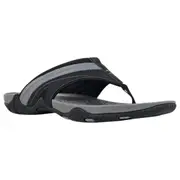 Mens Lightning Bolt Wayne Black/ Grey Thongs Sandals Flip Flops