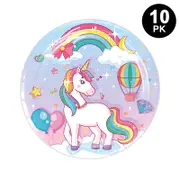 Unicorn Theme 7 inch 17cm Plates 10PK - Kids Birthday Party Tableware