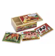 Melissa & Doug ~ Wooden Jigsaw Puzzles in a Box ~ Farm Animals