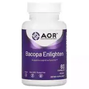 2 X Advanced Orthomolecular Research AOR, Bacopa Enlighten, 60 Vegetarian Capsul