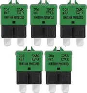 GLOSO Blade Circuit Breaker, DC Manual Reset 32V ATC Fuse for Automotive RV Marine Boat(E39,30A,5PACK)