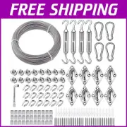 Complete Sun Shade Sail Installation Kit 140 pcs for Rectangle/Triangle Canopies