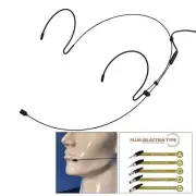 Double-Earhook Headset Mic Headworn Microphone For For Wireless