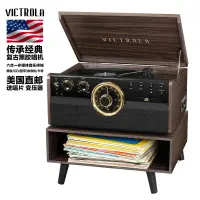 在飛比找露天拍賣優惠-【新品推薦】Victrola 美國復古黑膠唱片機家用電唱機收