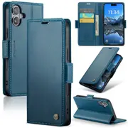 CaseMe iPhone 16+ Plus Folio Wallet Case Cover Apple Side Closure 16Plus [Blue]