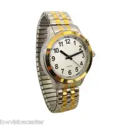Ladies' Two Tone Talking Watch White Face 12 Hour Gold and Silver