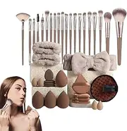 Makeup Brushes Set Professional - Foundation Brushes Tool Set Makeup Applicators with Headband | Makeup Tools Practical Professional Makeup Brushes for Home Beauty Salon