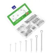 340Pcs 7 Sizes 304 Stainless Steel Cotter Pin Split Pin Assortment Kit, Silver