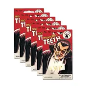 6PK Halloween Monster Vampire Fake Fangs Teeth Costume Dress Up Party Accessory