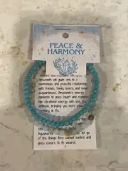 BRAND NEW WITH TAGS PEACE & HARMONEY BRACELET TRIO AQUAMARINE, AMAZONITE MORE