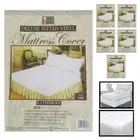 6Pack Twin Size Plastic Mattress Covers Waterproof and Fitted Mite and Dust B