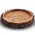 Beautiful Table Decor Round Shape Wooden Serving Tray/Platter for Home and Kitch