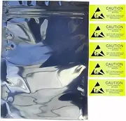 10pcs 11.8x15.7in/ 30x40cm Large Anti Static Bags with 10pcs Antistatic Stickers, Premium Resealable Antistatic Bag, ESD Bags for Computer Electronic Devices, Precision Parts Motherboard Anti Static