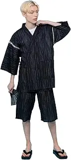 acros(アクロス) s 750112 Jinbei Men's Sleepwear, Loungewear, Top and Bottom Set, Jinbei, Shijira Weave, 100% Cotton, Japanese Clothes, Pajamas, Matches, Boyfriend, Father, Birthday, Respect for The Aged Day,