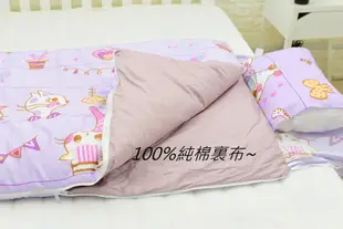 兒童睡袋【貓咪樂園】【舖棉+內胎冬夏用睡袋】100%純棉,透氣舒適~