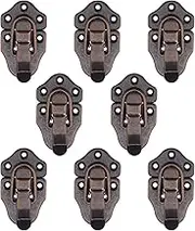 EMSea 8Pcs Box Case Latch Hasp, Retro Style Metal Duckbilled Box Lock Toggle Cabinet Catch (Antique Copper)