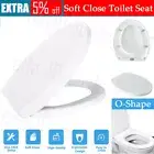 O Shape w/ Cover Universal Toilet Seat Soft Close Quick Release Top Fixing Hinge