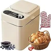 Automatic Bread Machine, Breadmaker with Nut Automatic Dispenser, 26 Preset Function, 13 H Timer and 1 H Keep Warm, Small Bread Maker,for Kitchen, Home