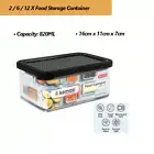 2 / 6 /12 X Food Container Kitchen Fridge Freezer Pantry Storage Organiser 820ML