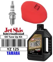 Tune Up Service Kit Yamaha YZ 125 Castor 927 Pre Mix NGK Plug BR9EIX Air Filter