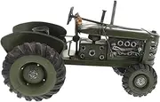 Generic Vintage Metal Tractor Statue Decor Retro Handicraft Adornment for Home Office and Collectors Compact Detailed Design for Birthdays and Anniversaries