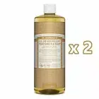 2 x Dr Bronner's Hemp Pure-Castile Soap Liquid Sandalwood Jasmine 946mL Bronners