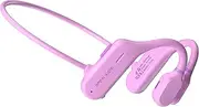 TBtebeat Kids Open Ear Headphones: Bluetooth 5.3 Air Conduction Open Ear Headphones Air Conduction Earbuds with Mic for Boys Girls School/Study/Listen to Music/Watch iPad(Pink)