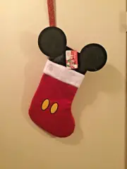 MICKEY’S HANGING CHRISTMAS STOCKINGS NEW 7 x 14 1/2 INCHES