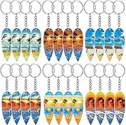 Acrylic Surfboard Keychains Fun Key Chains Beach Party Favor Purse Backpack Keychain Mini Surfboard Pendant Goodie Bag Filler