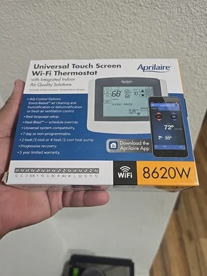 Aprilaire 8620W Wifi LCD Touch Display Thermostat w/ IAQ Control