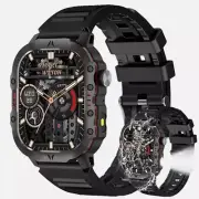 Military Smart Watch Rugged Tactical Fitness Tracker for Men(Answer/Make Calls)