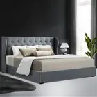 Bed Frame King Size Gas Lift Grey ISSA